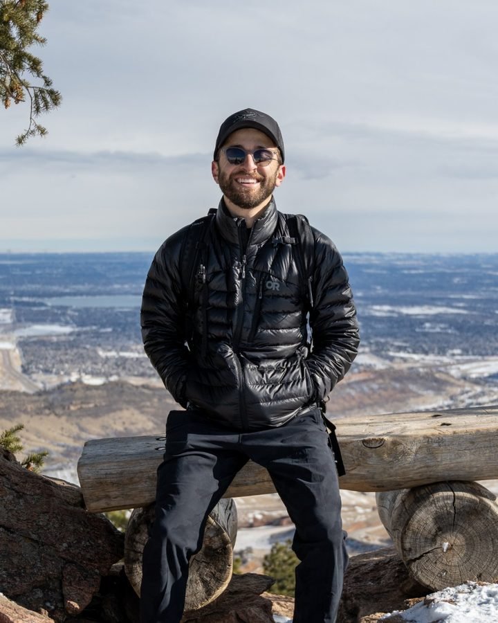Jonah Newman on a winter hike outside Denver