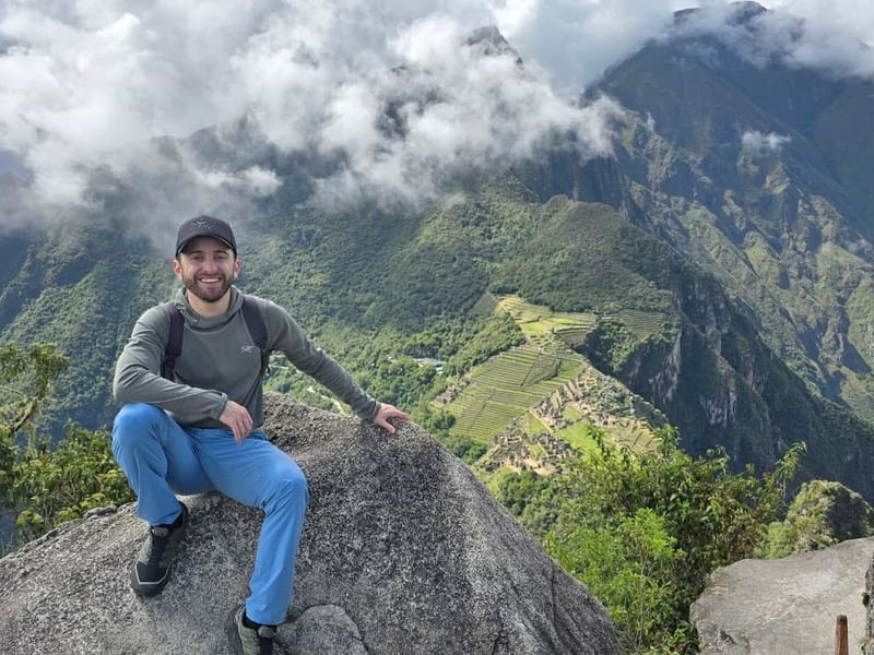 Jonah hiking above Machu Picchu, Peru