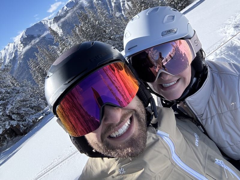 Jonah snow skiing in the mountains
